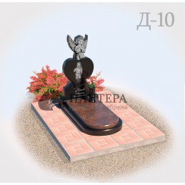 Памятник Сердце с Ангелом Д10