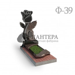 Памятник Роза из двух видов гранита Ф39